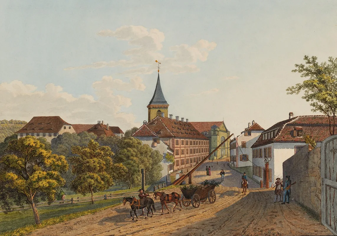 Hauptstrasse und Kirche in Lörrach