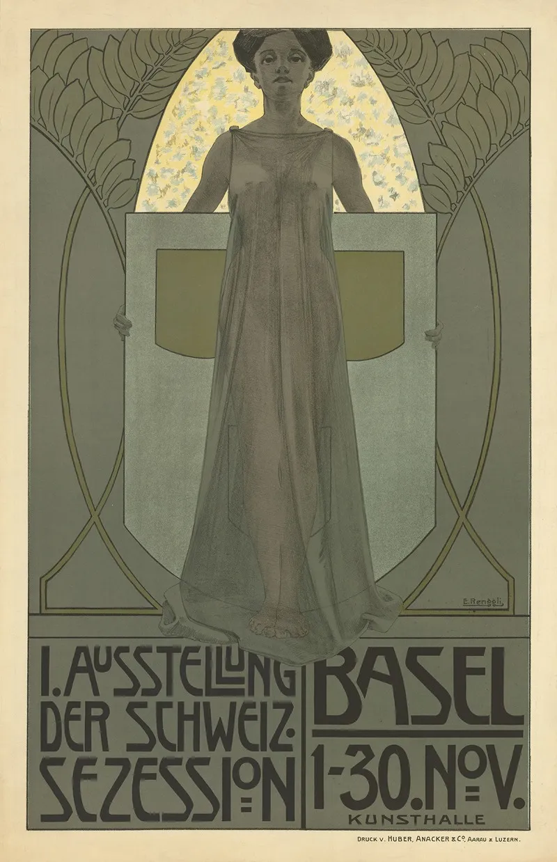 1 Ausstellung Der Schweiz Sezession Basel 1 30 Nov Kunsthalle Wall Art by Eduard Renggli - High-Resolution Digital Print