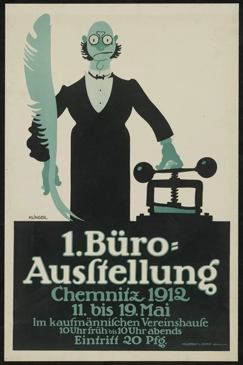 1 Buroausstellung In Chemnitz Wall Art by Julius Klinger - High-Resolution Digital Print