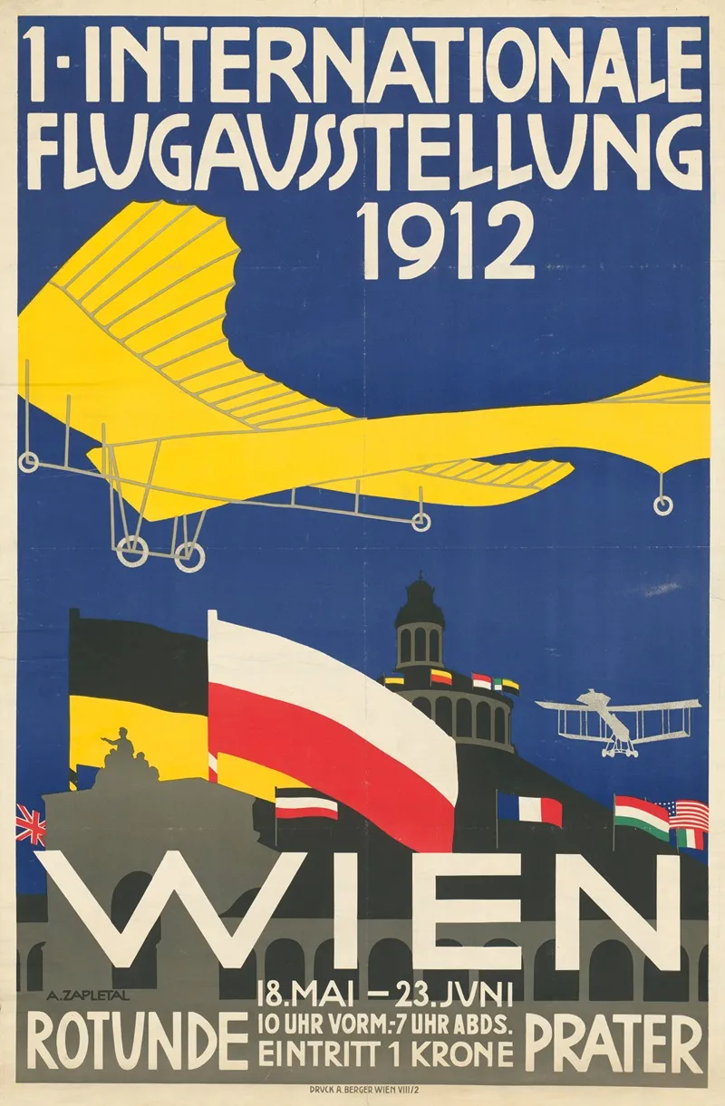 1 Internationale Flugausstellung Wien 1912 Wall Art by Alois Zapletal - High-Resolution Digital Print