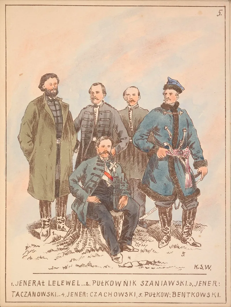 1 Jeneral Lelewel 2 Pulkownik Szaniawski 3 Jeneral Taczanowski