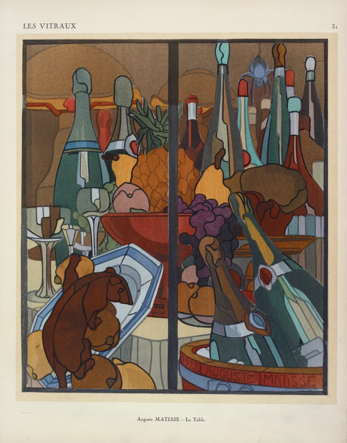 1 La Table Au Pavillon Du Vitrail A D Appartenant Au Restaurant Montmartre Soupers Wall Art by Jacques Gruber - High-Resolution Digital Print