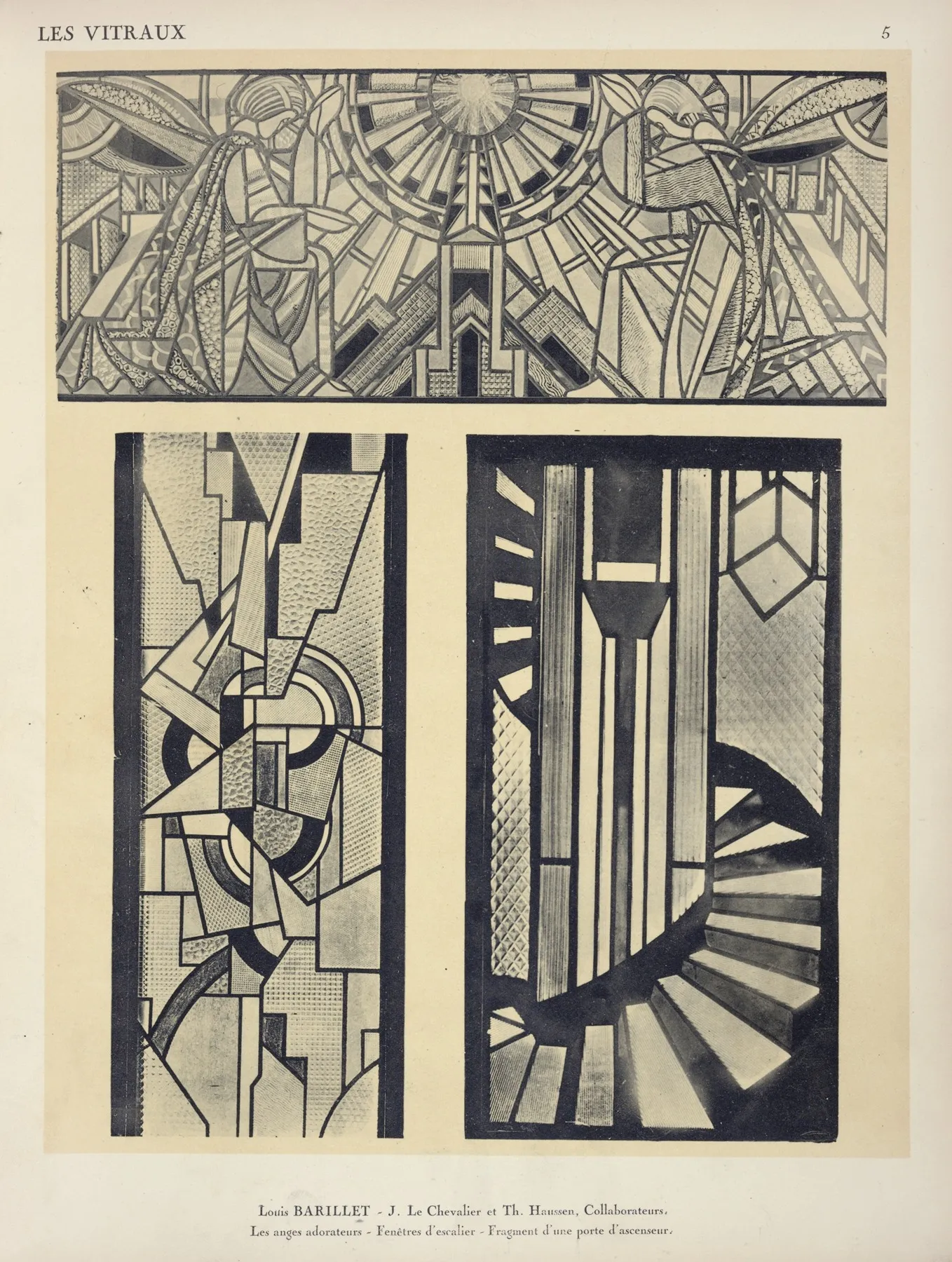 1 Les Anges Adorateurs Au Salon Dautomne De 1924 2 Fenetre Descalier Villa De M Le Comte De Noailles A Hyeres Wall Art by Jacques Gruber - High-Resolution Digital Print