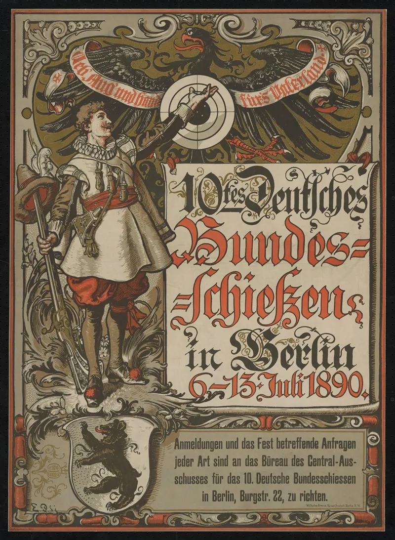 10 Deutsches Bundesschiesen In Berlin Wall Art by Emil Doepler - High-Resolution Digital Print