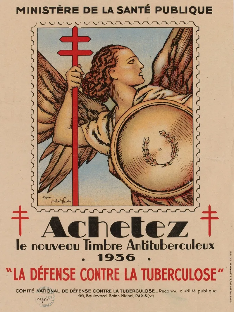 10e Campagne Nationale Du Timbre Antituberculeux 1936 Wall Art by Abel Faivre - High-Resolution Digital Print