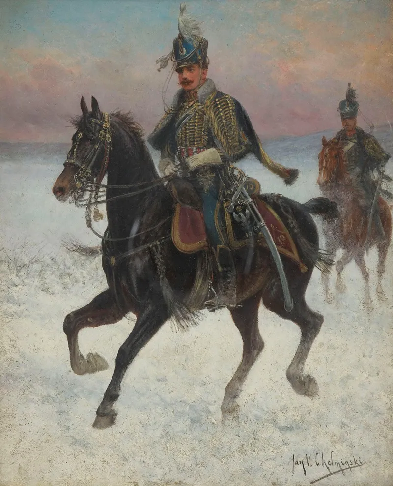 10th Hussar Regiment Wall Art by Jan Chełmiński - High-Resolution Digital Print
