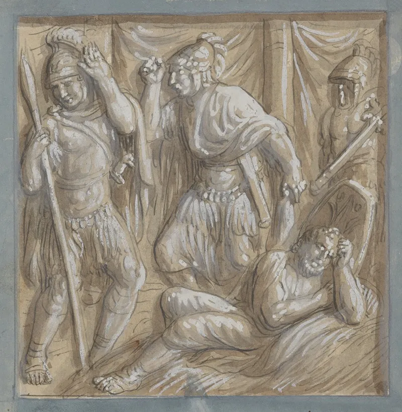 13 Drawings After Bas Reliefs At Florence Pl 03 Wall Art by Ogden Nicholas Rood - High-Resolution Digital Print