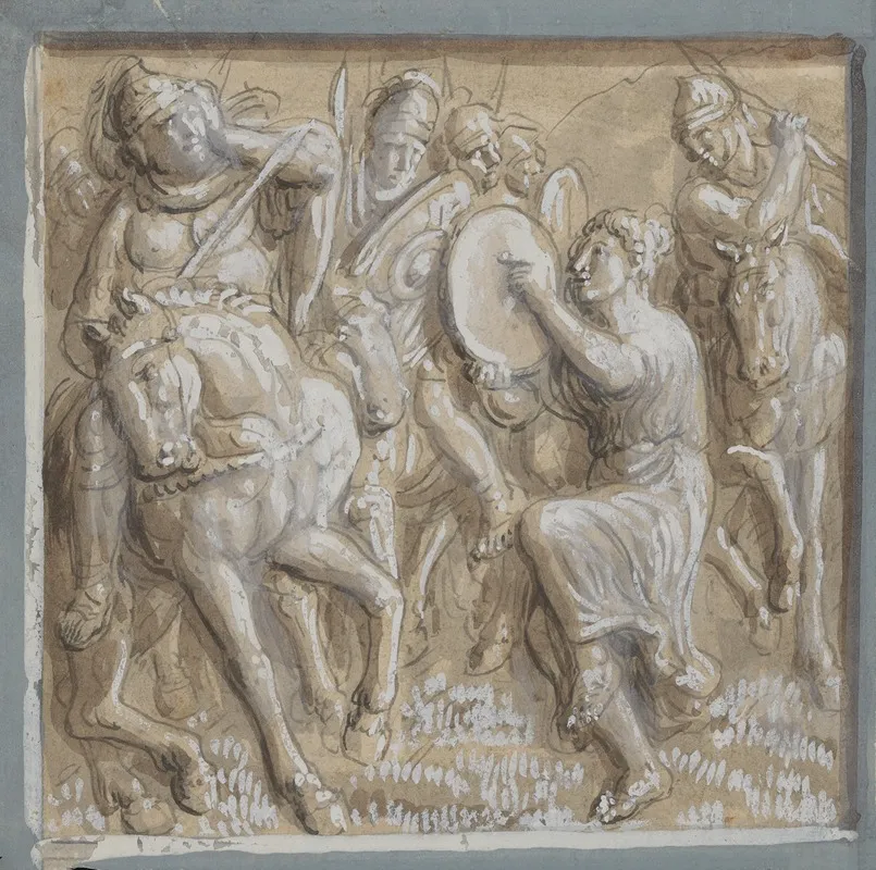 13 Drawings After Bas Reliefs At Florence Pl 05 Wall Art by Ogden Nicholas Rood - High-Resolution Digital Print