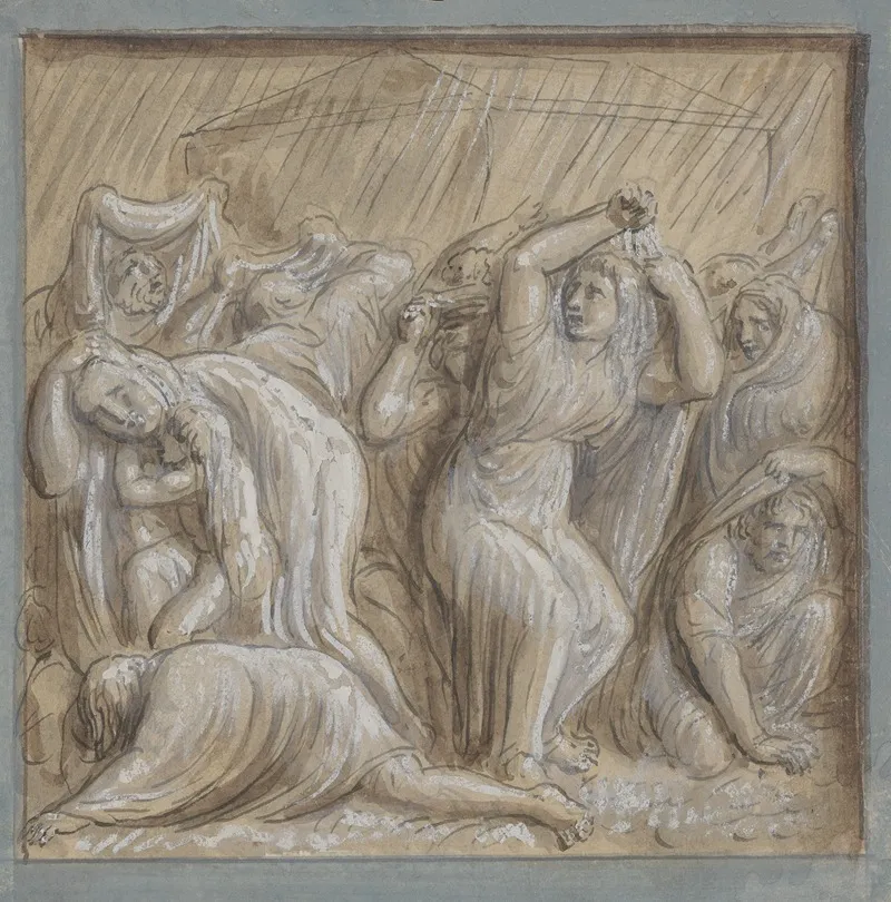13 Drawings After Bas Reliefs At Florence Pl 09 Wall Art by Ogden Nicholas Rood - High-Resolution Digital Print