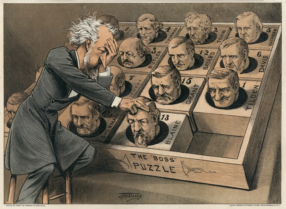 15 14 13 The Great Presidential Puzzle Wall Art by James Albert Wales - High-Resolution Digital Print