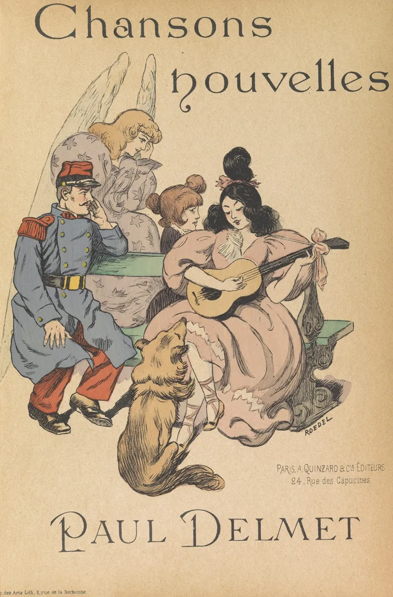 15 Chansons Nouvelles Pl 01 Wall Art by Auguste Roedel - High-Resolution Digital Print
