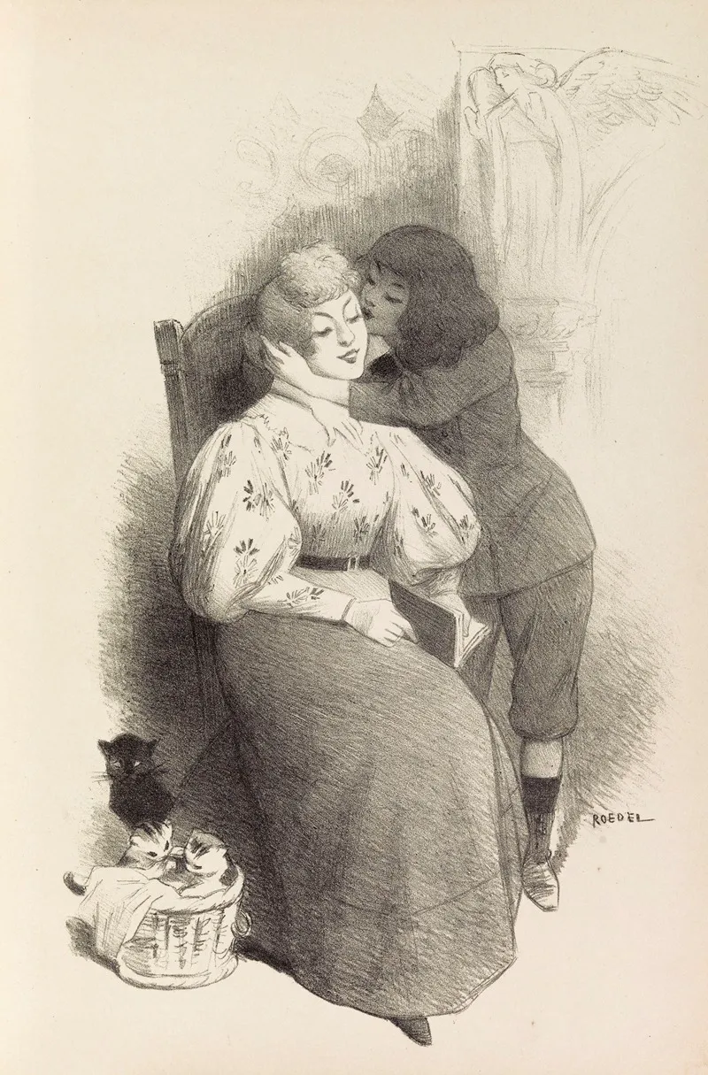 15 Chansons Nouvelles Pl 05 Wall Art by Auguste Roedel - High-Resolution Digital Print