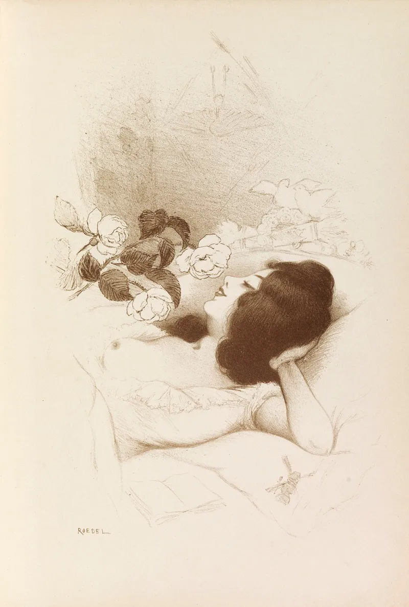 15 Chansons Nouvelles Pl 11 Wall Art by Auguste Roedel - High-Resolution Digital Print