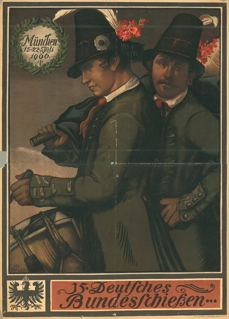 15 Deutsches Bundesschiesen Munchen 1906 Wall Art by Josef Andreas Sailer - High-Resolution Digital Print