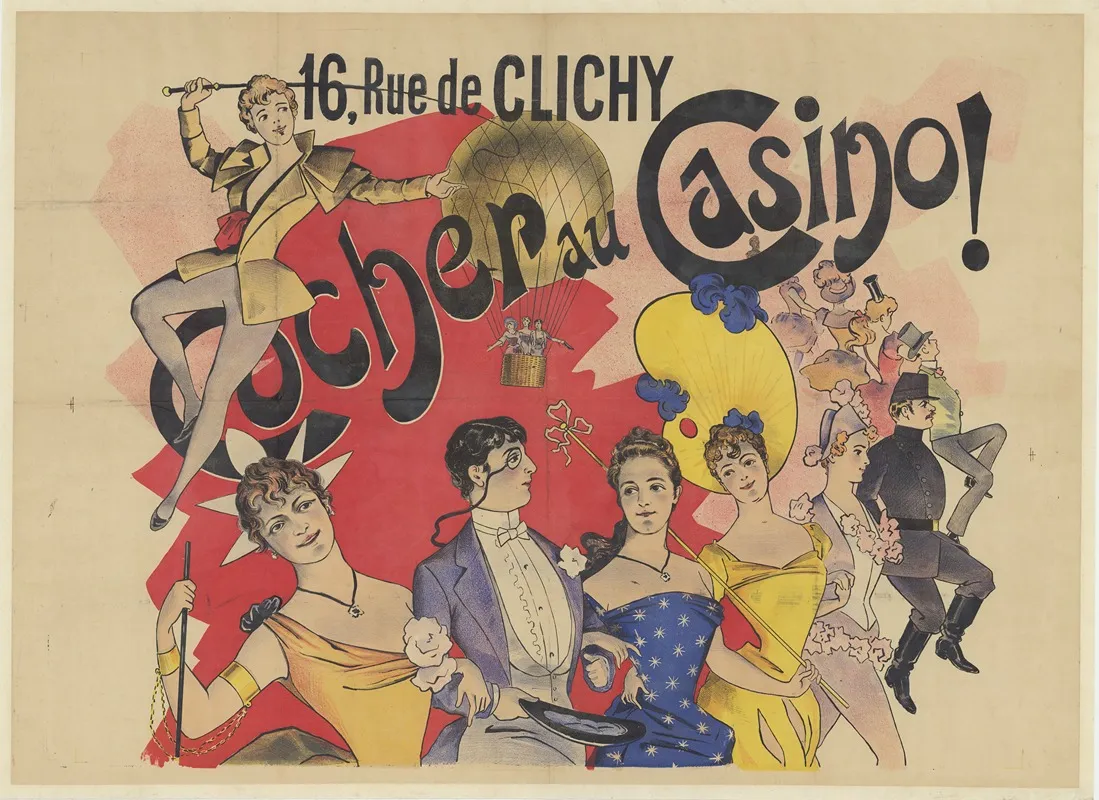 16 Rue De Clichy Cocher Au Casino Wall Art by Imp. Emile Lévy - High-Resolution Digital Print