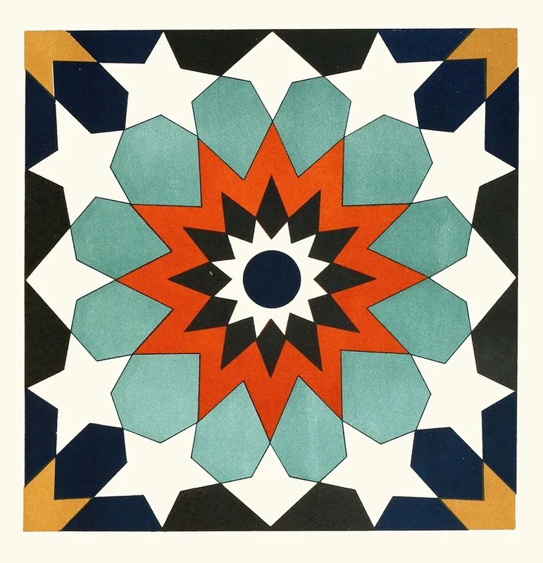18 Plates Of Ornamental Tiles From The Afghan Boundary Commission Pl 04