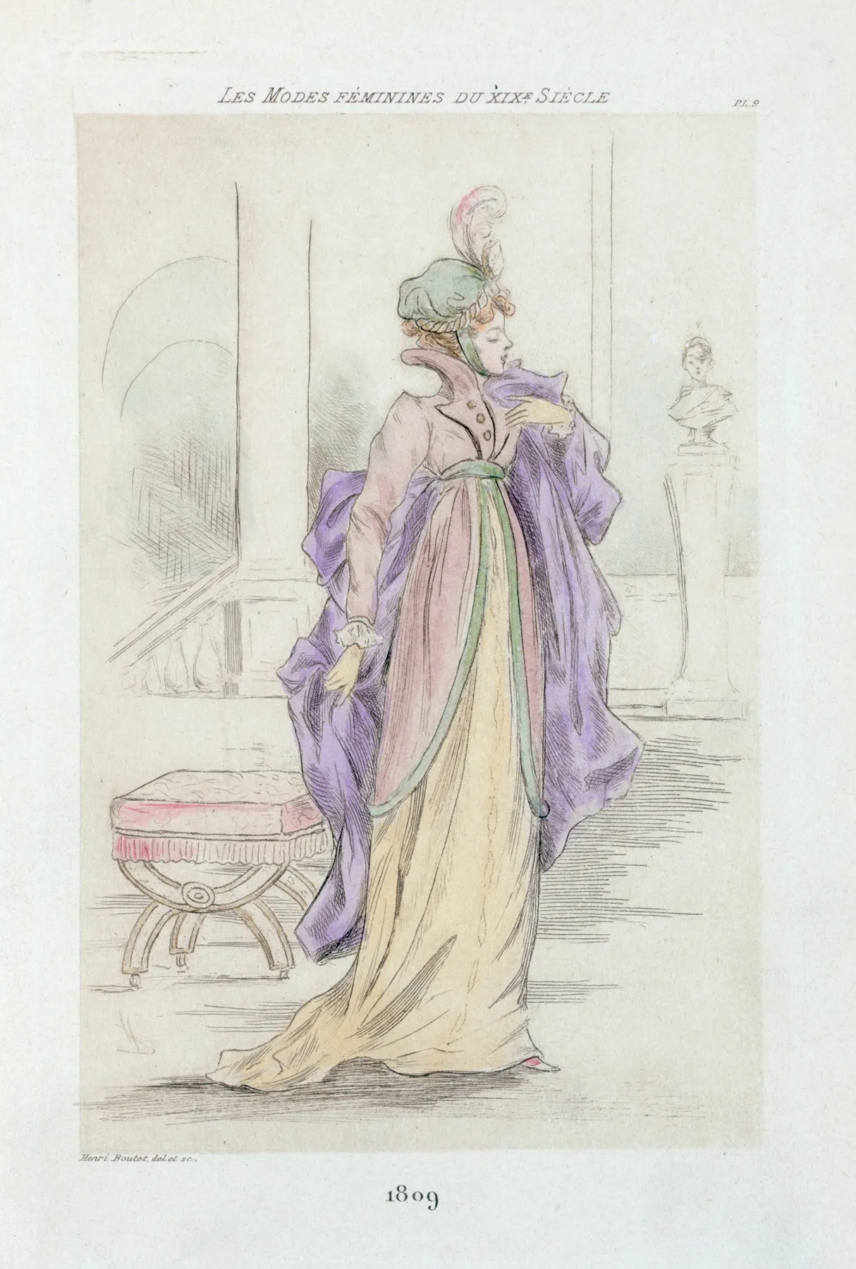 1809 Womens Fashion In Nineteenth Century Paris Wall Art by Henri Boutet - High-Resolution Digital Print