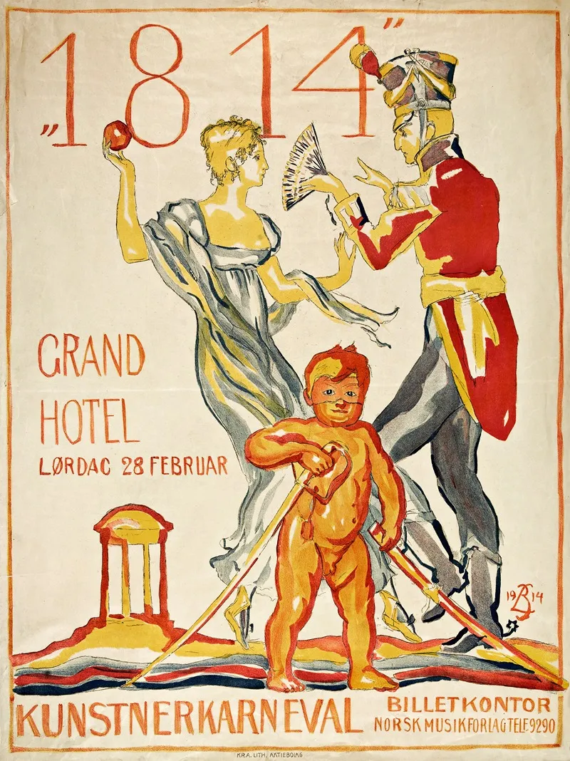 1814 Kunstnerkarneval Wall Art by Brynjulf Larsson - High-Resolution Digital Print
