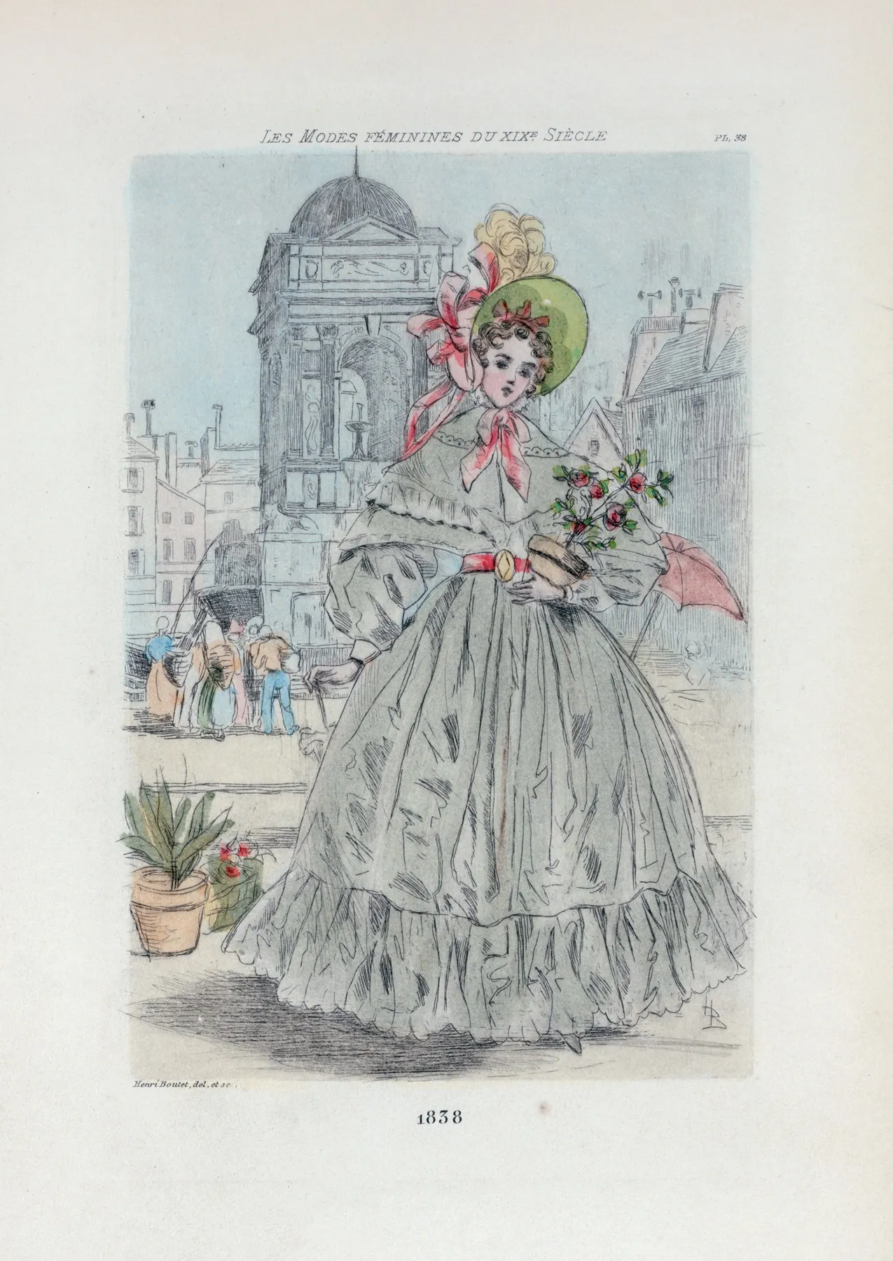 1838 Womens Fashion In Nineteenth Century Paris Wall Art by Henri Boutet - High-Resolution Digital Print