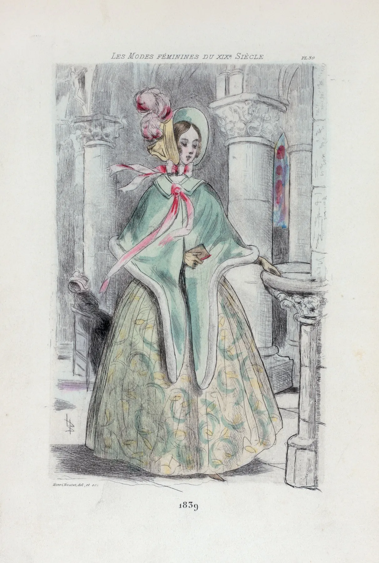 1839 Womens Fashion In Nineteenth Century Paris Wall Art by Henri Boutet - High-Resolution Digital Print