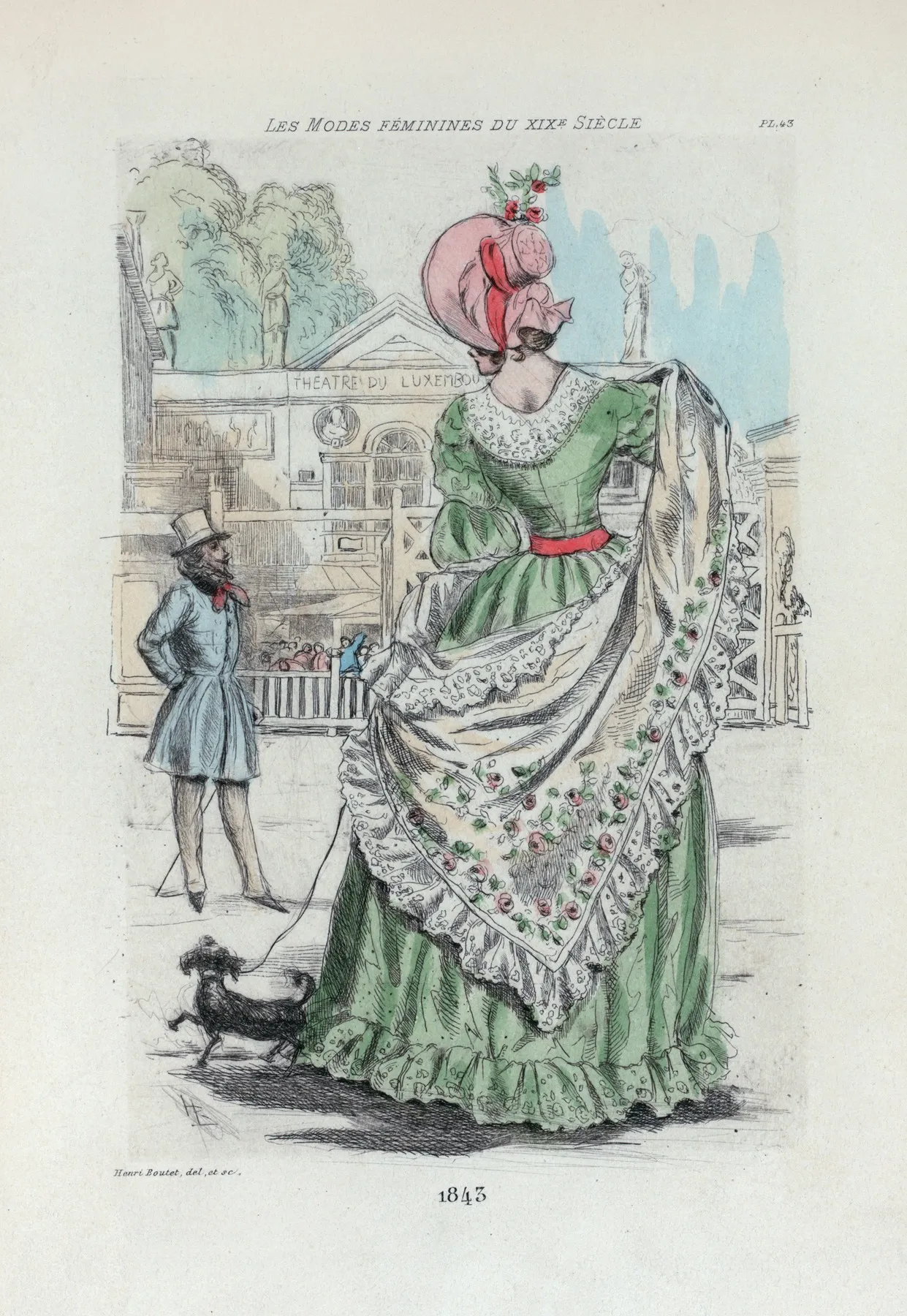 1843 Womens Fashion In Nineteenth Century Paris Wall Art by Henri Boutet - High-Resolution Digital Print
