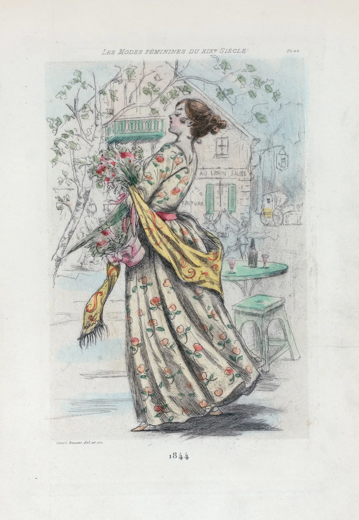 1844 Womens Fashion In Nineteenth Century Paris Wall Art by Henri Boutet - High-Resolution Digital Print