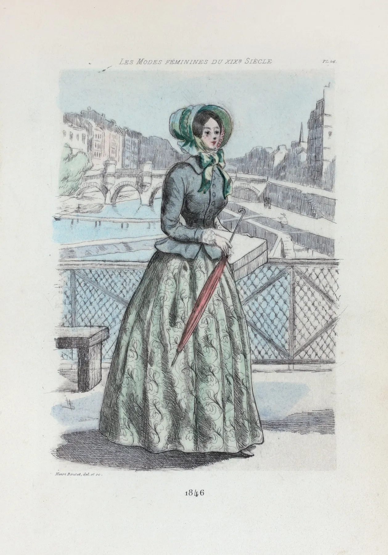 1846 Womens Fashion In Nineteenth Century Paris Wall Art by Henri Boutet - High-Resolution Digital Print
