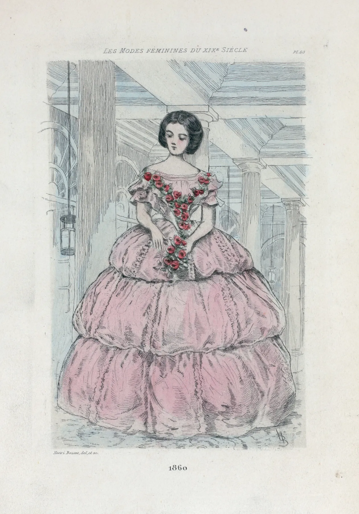 1860 Womens Fashion In Nineteenth Century Paris Wall Art by Henri Boutet - High-Resolution Digital Print