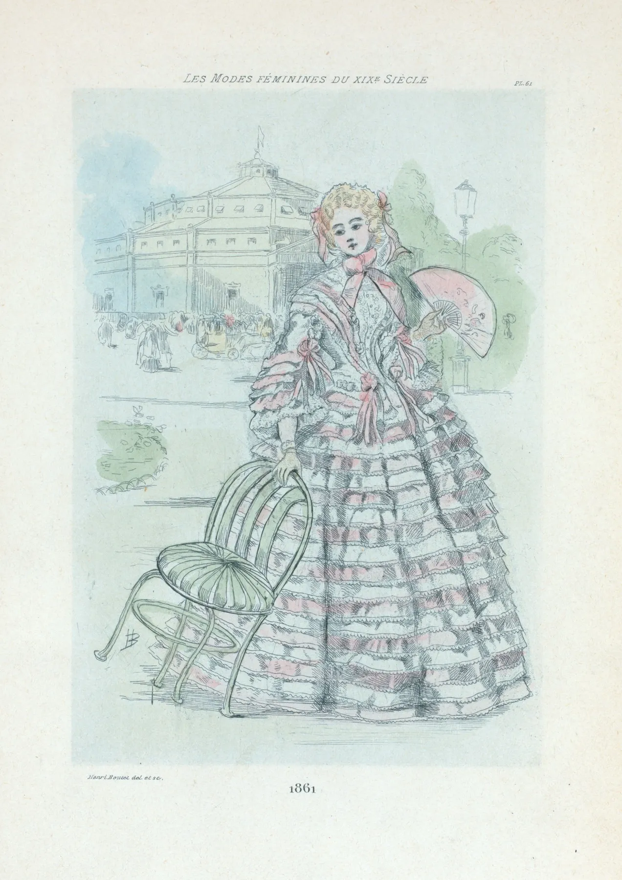 1861 Womens Fashion In Nineteenth Century Paris Wall Art by Henri Boutet - High-Resolution Digital Print