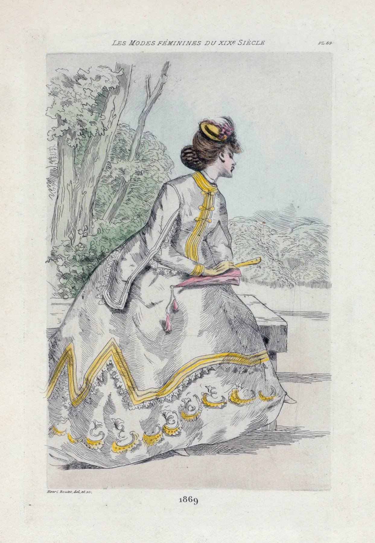 1869 Womens Fashion In Nineteenth Century Paris Wall Art by Henri Boutet - High-Resolution Digital Print