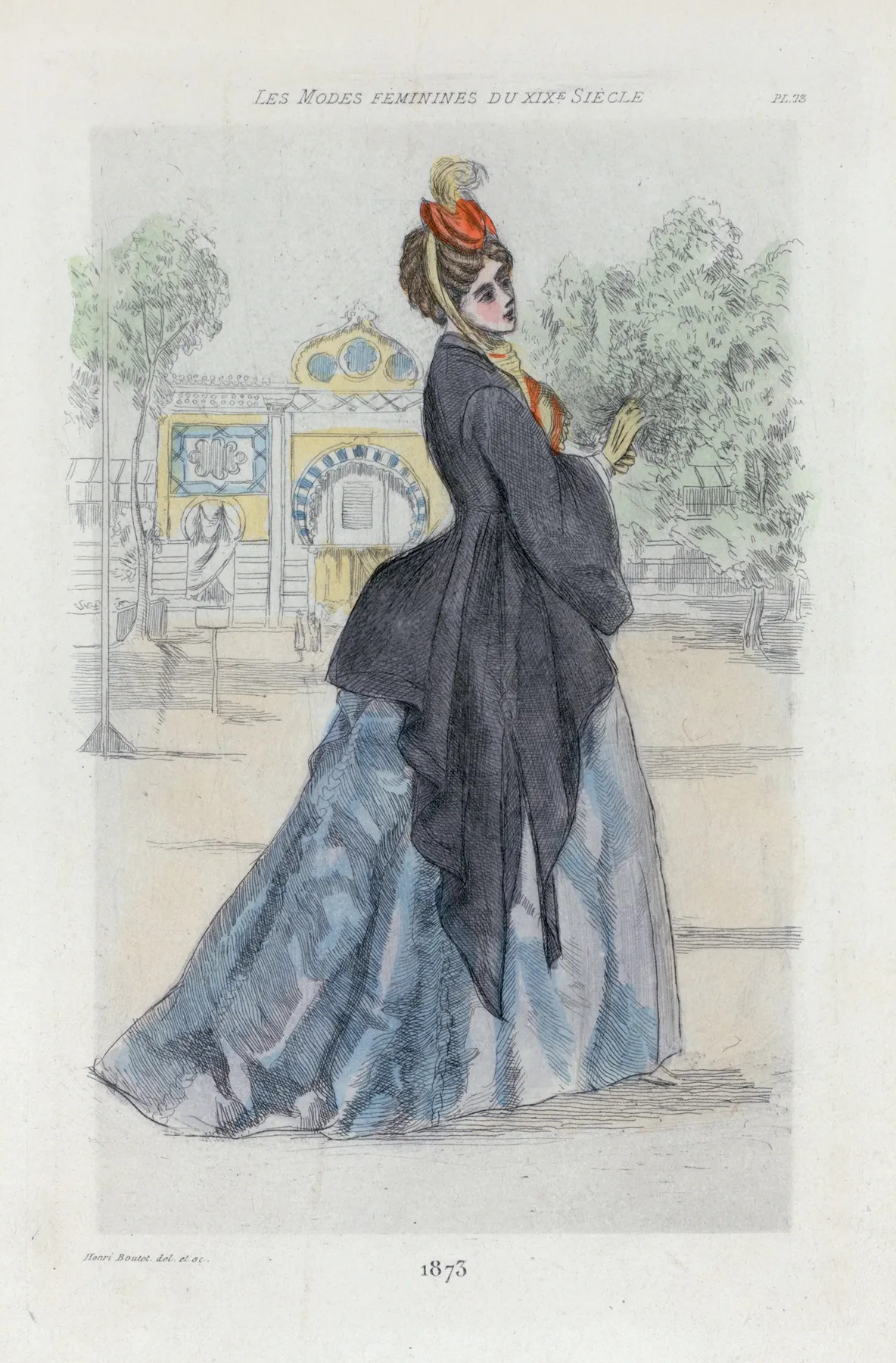 1873 Womens Fashion In Nineteenth Century Paris Wall Art by Henri Boutet - High-Resolution Digital Print