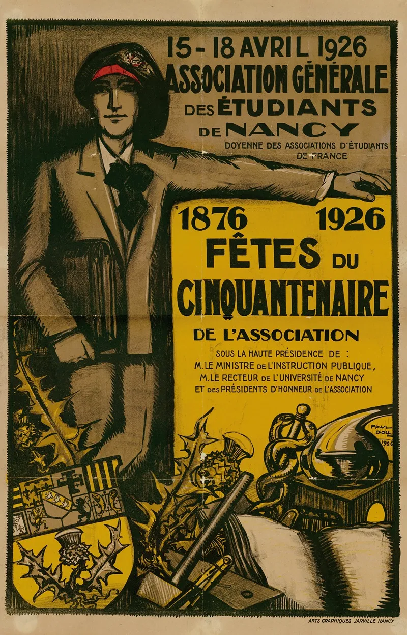 1876 1926 Fetes Du Cinquantenaire De Lassociation 15 18 Avril 1926 Association Gene Wall Art by Paul Doll - High-Resolution Digital Print