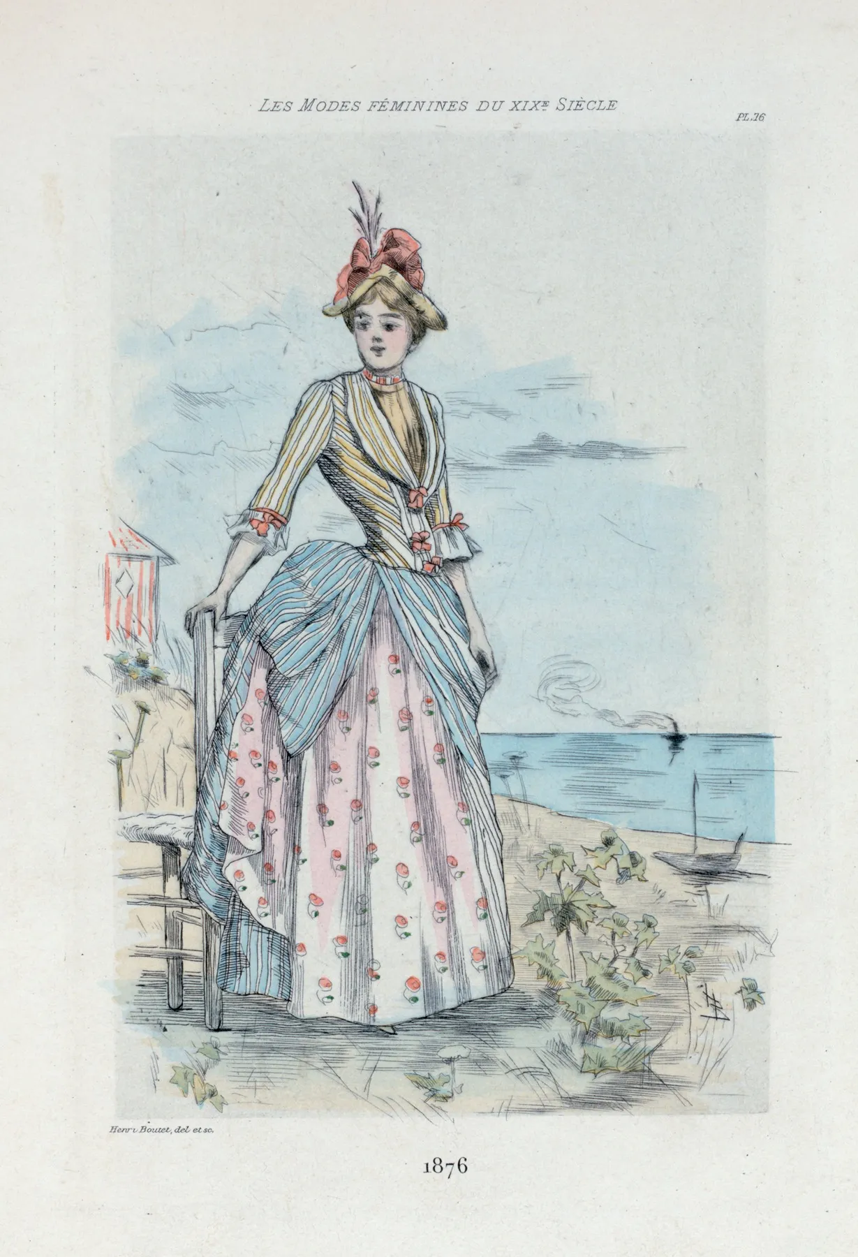 1876 Womens Fashion In Nineteenth Century Paris Wall Art by Henri Boutet - High-Resolution Digital Print