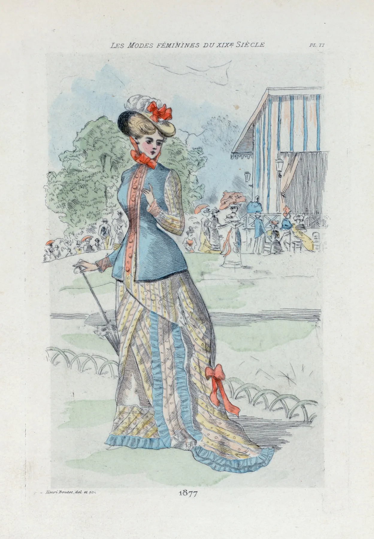 1877 Womens Fashion In Nineteenth Century Paris Wall Art by Henri Boutet - High-Resolution Digital Print