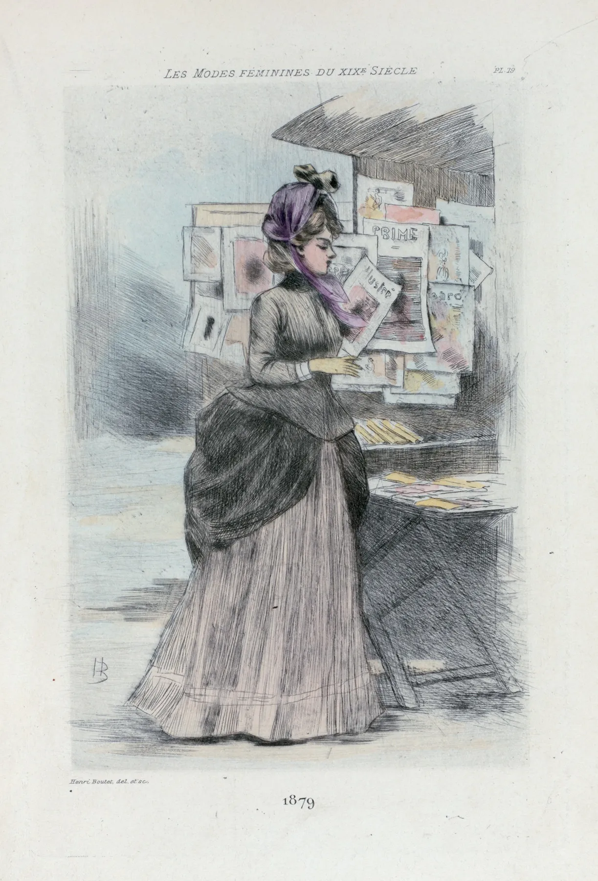 1879 Womens Fashion In Nineteenth Century Paris Wall Art by Henri Boutet - High-Resolution Digital Print