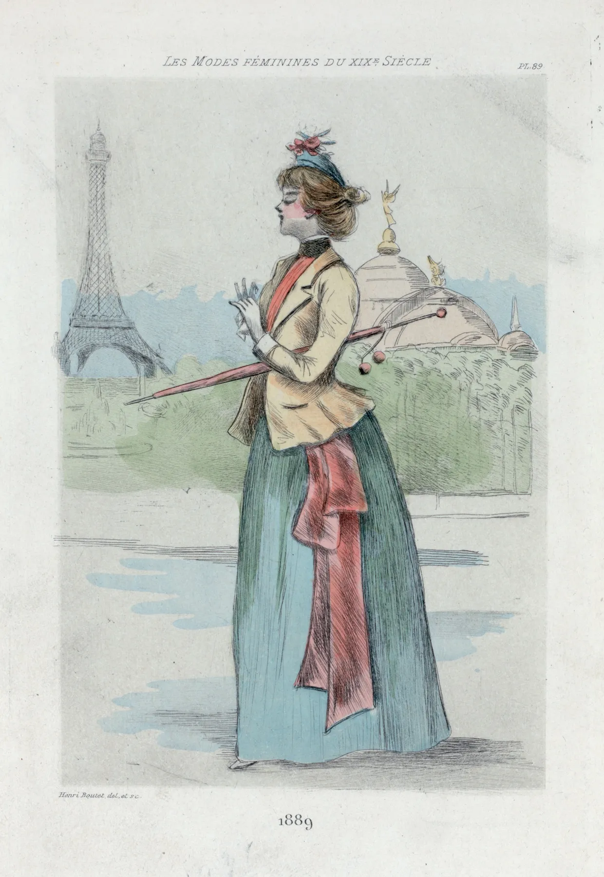 1889 Womens Fashion In Nineteenth Century Paris Wall Art by Henri Boutet - High-Resolution Digital Print