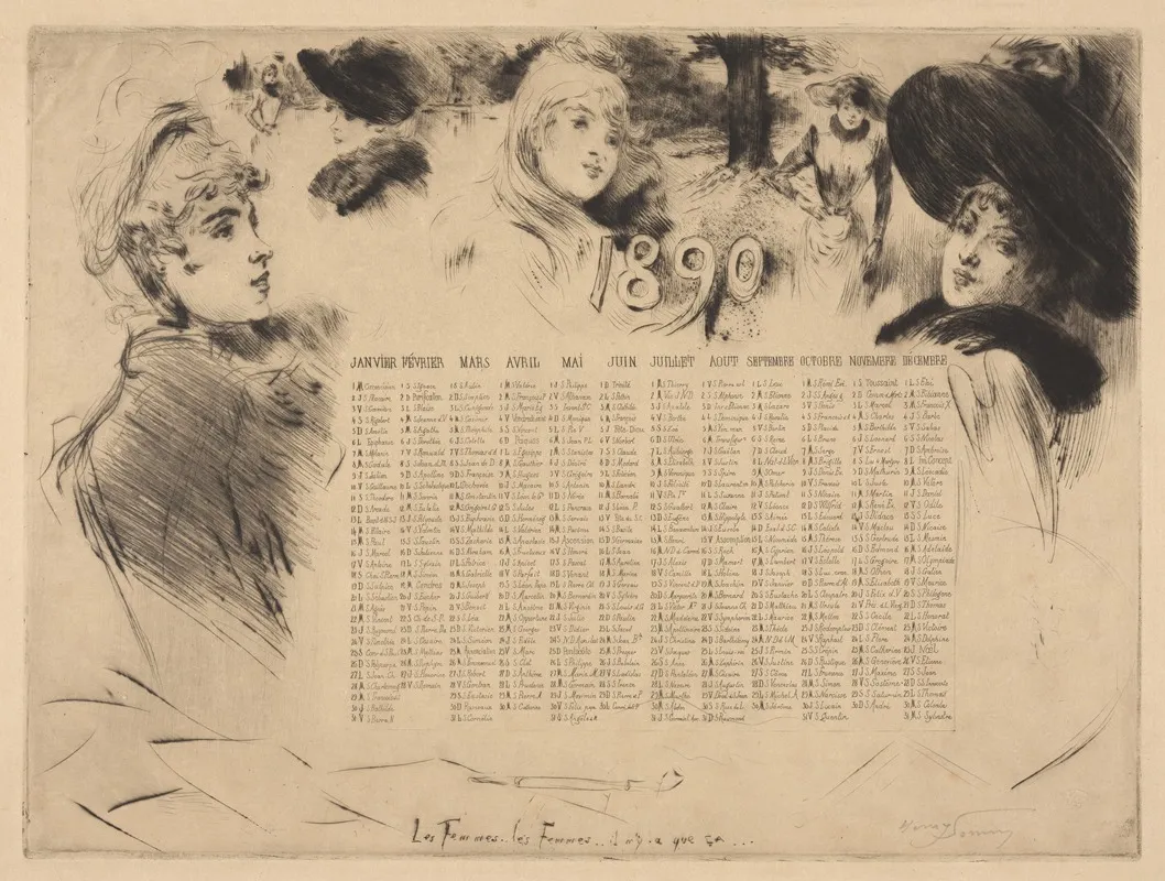 1890 Les Femmes Les Femmes Il Ny A Que Ca Wall Art by Henri Somm - High-Resolution Digital Print