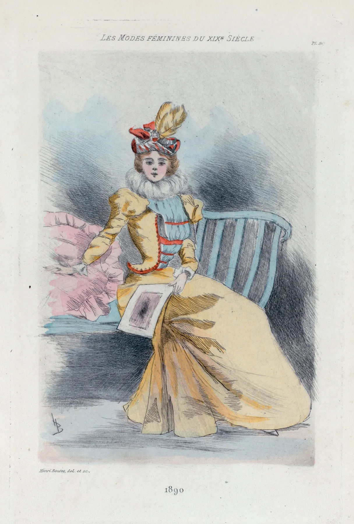 1890 Womens Fashion In Nineteenth Century Paris Wall Art by Henri Boutet - High-Resolution Digital Print