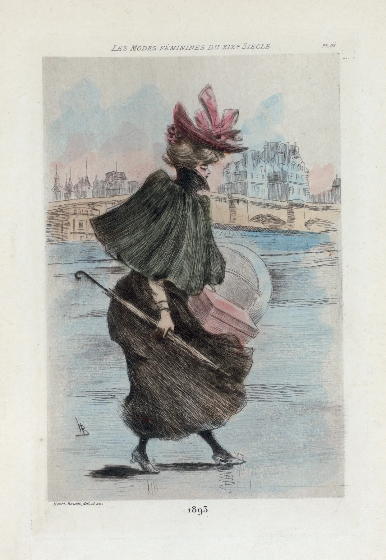 1893 Womens Fashion In Nineteenth Century Paris Wall Art by Henri Boutet - High-Resolution Digital Print
