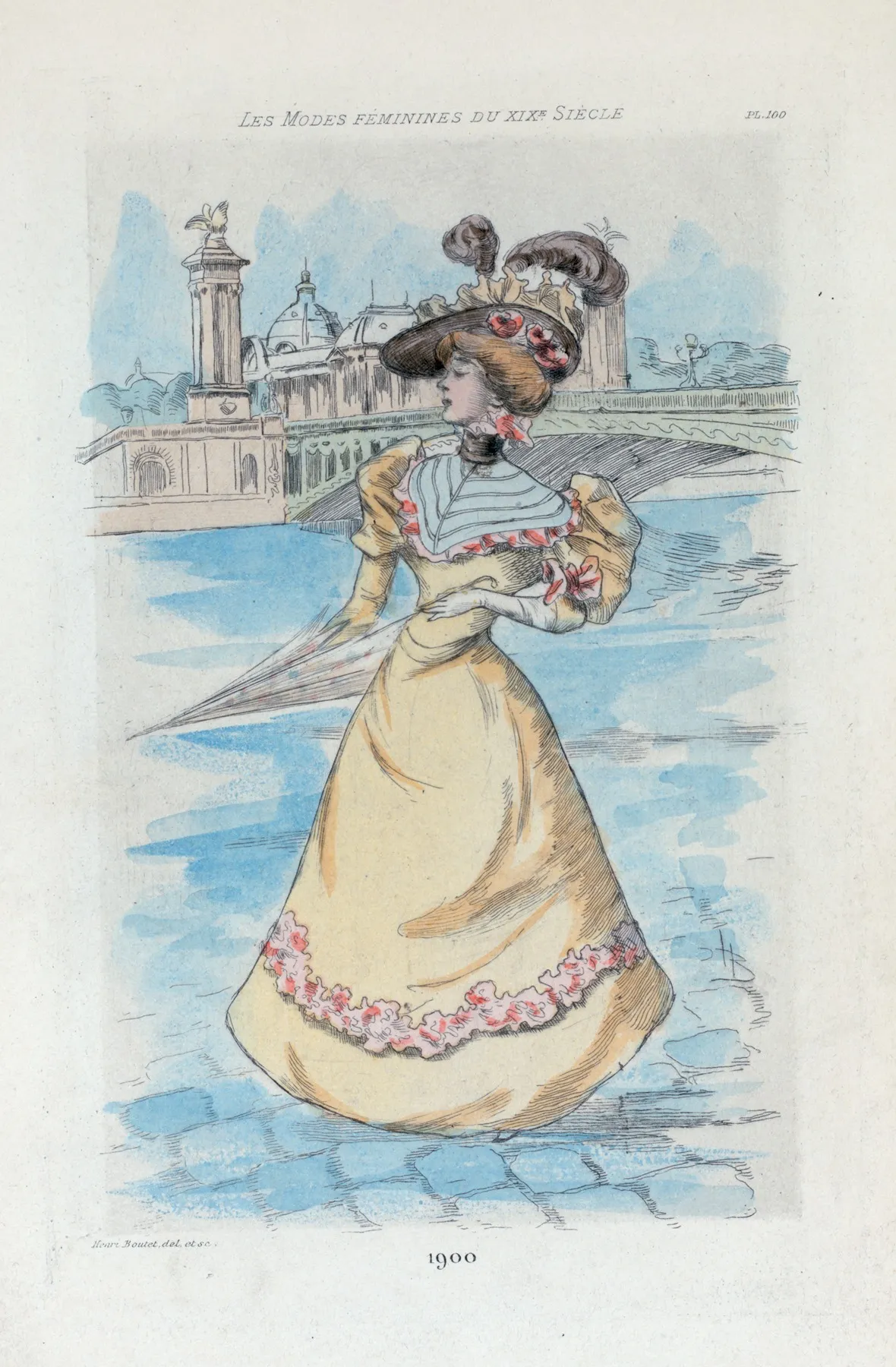 1900 Womens Fashion In Nineteenth Century Paris Wall Art by Henri Boutet - High-Resolution Digital Print