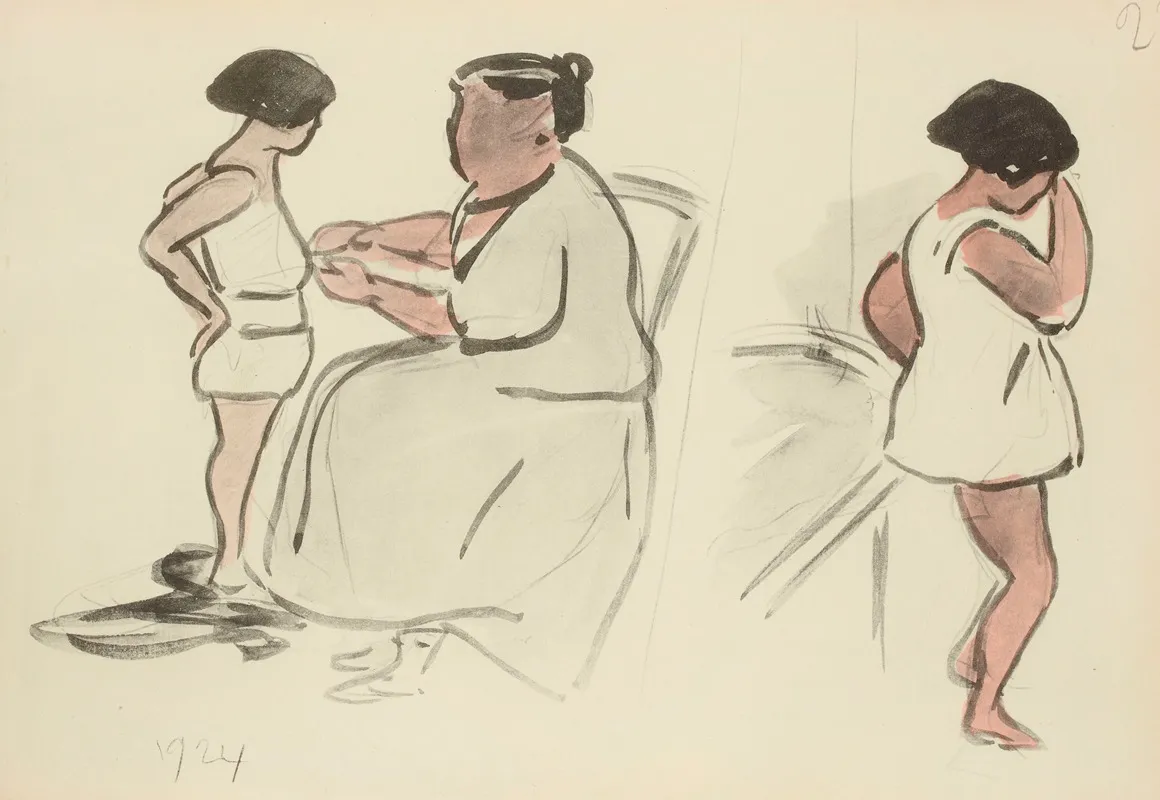 1925 Lhabillement Et La Toilette Wall Art by Paul Goute - High-Resolution Digital Print
