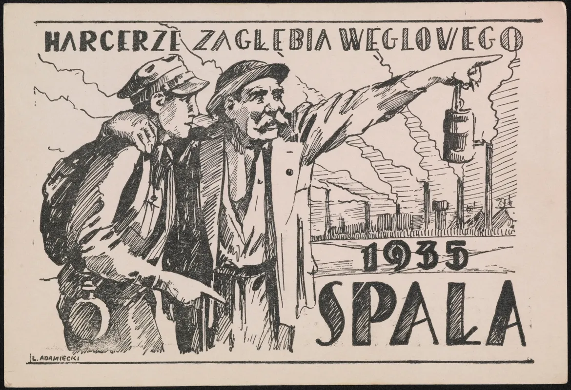 1935 Spala Harcerze Zaglebia Weglowego 2 Wall Art by L. Adamiecki - High-Resolution Digital Print