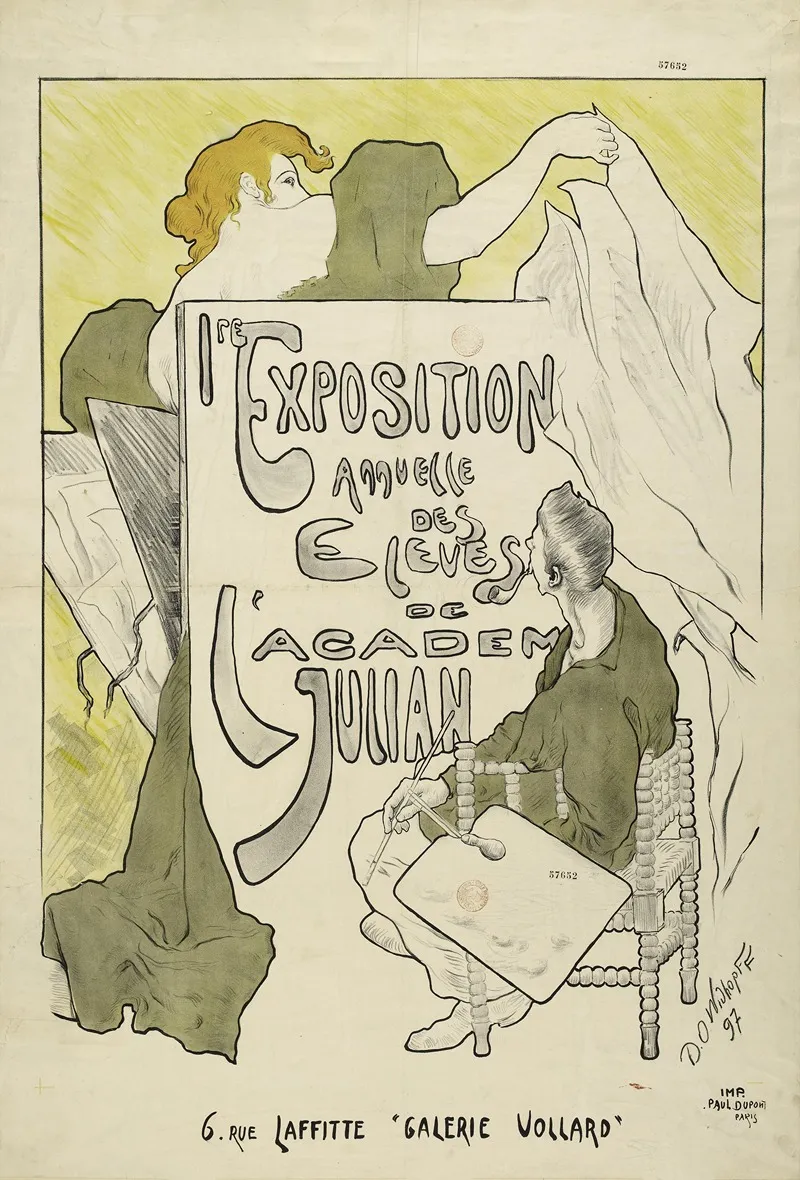 1ere Exposition Annuelle Des Eleves De Lacademie Julian Galerie Vollard Wall Art by David Ossipovitch Widhopff - High-Resolution Digital Print