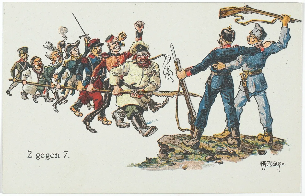 2 Gegen 7 Wall Art by Karl Theodor Zelger - High-Resolution Digital Print