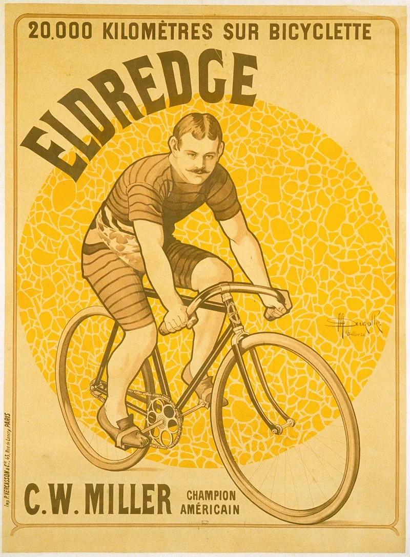 20 000 Kilometres Sur Bicyclette Eldredge C W Miller Champion Americain Wall Art by Marcellin Auzolle - High-Resolution Digital Print