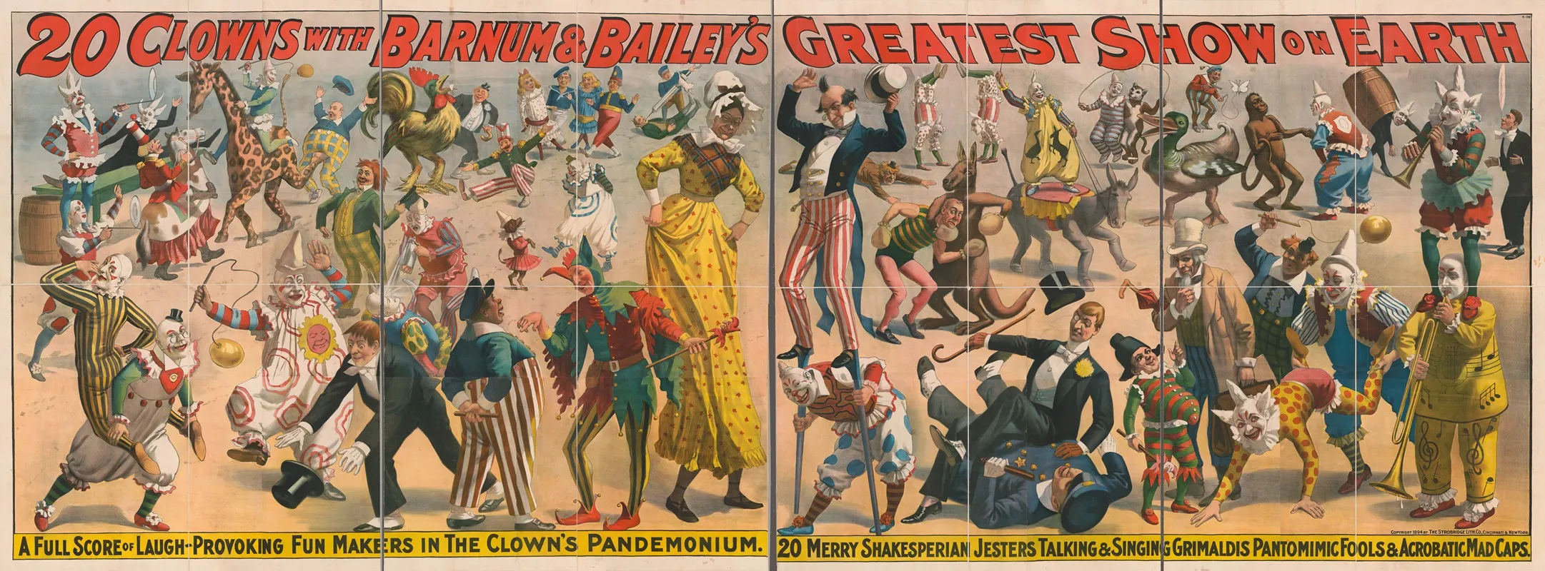 20 Clowns With Barnum Baileys Greatest Show On Earth