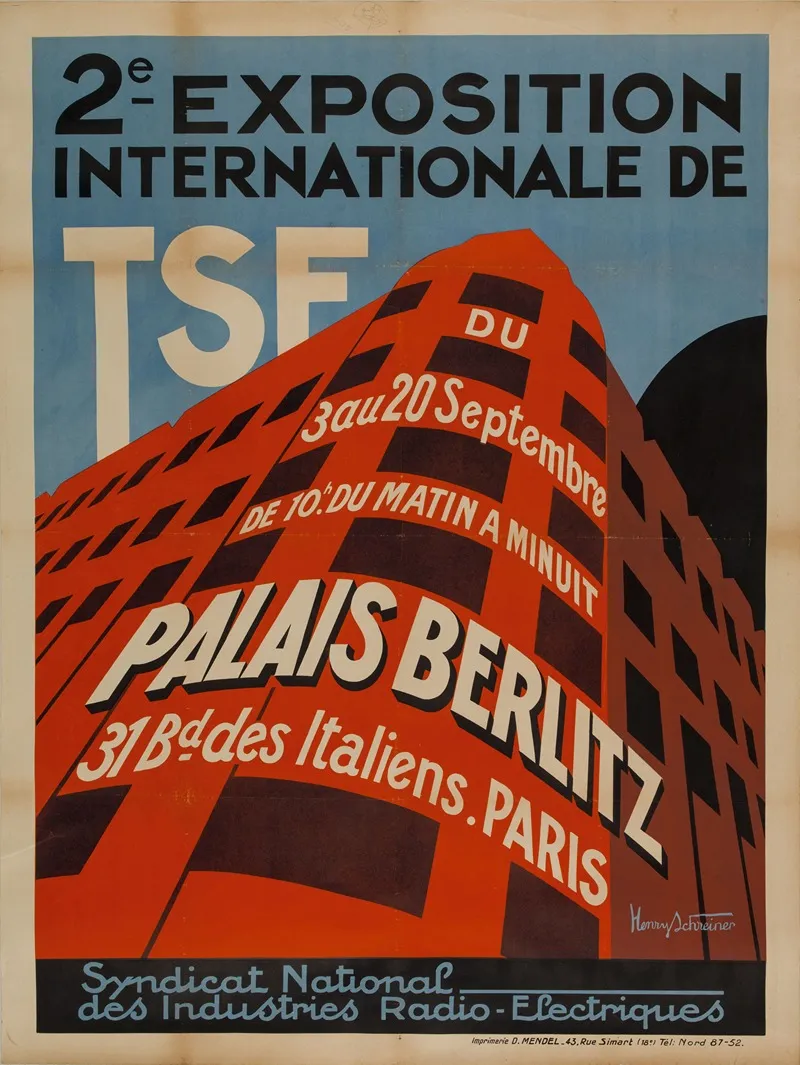 2e Exposition Internationale Tsf Palais Berlitz Wall Art by Henri Schreiner - High-Resolution Digital Print
