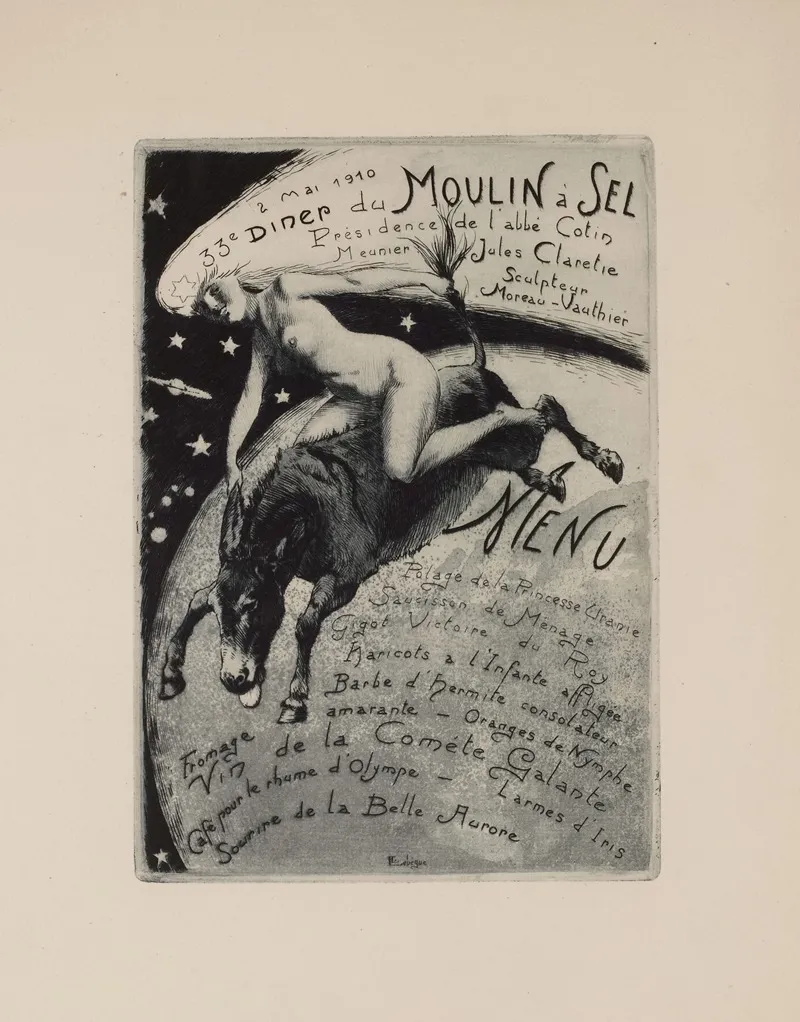 33e Diner Du Moulin A Sel Le 2 Mai 1910 Sous La Presidence De Labbe Cotin