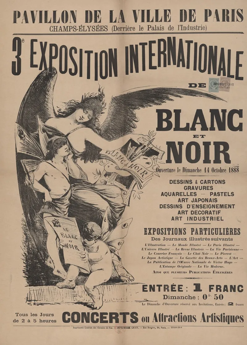 3e Exposition Internationale De Blanc Et Noir