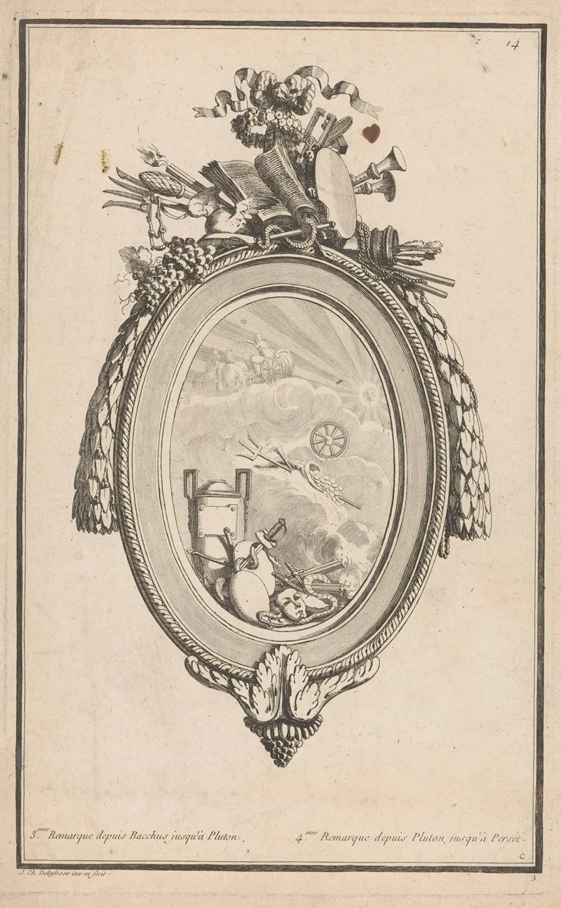 3eme Remarque Depuis Bacchus Jusqua Pluton 4eme Remarque Depuis Pluton Jusqa Persee Wall Art by Jean-Charles Delafosse - High-Resolution Digital Print